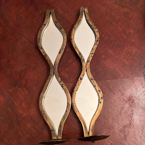 Hobby Lobby Accents Wall Mirror Candle Holder Set Poshmark